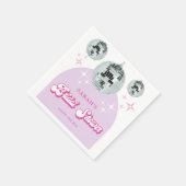 レトロ パステル ディスコ グルーブ ブライダルシャワー スタンダードカクテルナプキン (角)