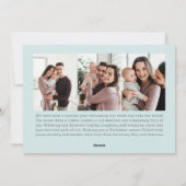 レトロ パステル ブルー カスタム フォト ファミリー クリスマス (裏面)