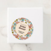 レトロ ヒッピーフラワー グルーヴィー ブライダルシャワー サンクス フェイバータグ (インサイチュ)