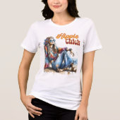 レトロ ヒッピー娘 トライブレンドＴシャツ (正面)