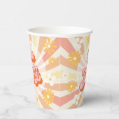 レトロ・ヒッピー70年代60年代2人のグルービー誕生パーティー 紙コップ (右)