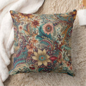 レトロ.ヒッピー:ゴールデンガーデンピロー クッション (ブランケット)