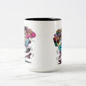 レトロ ヒップホップ スケートボーダー ツートーンマグカップ (中央)