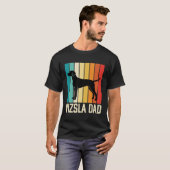 レトロ ビスラ父犬のシルエット Tシャツ (正面フル)
