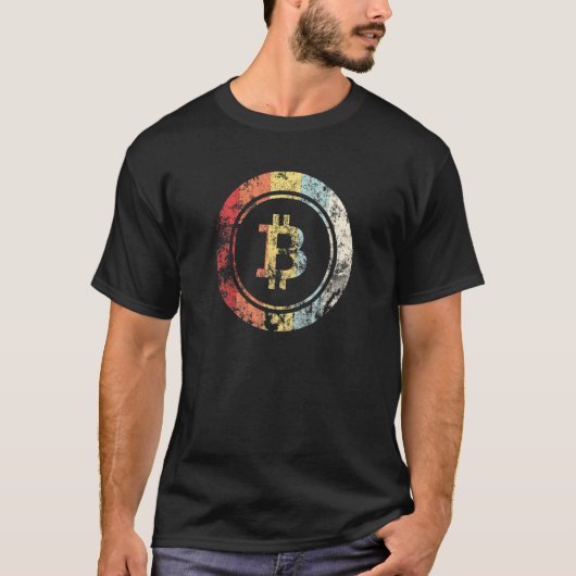 レトロ ビットコイン BTC 暗号資産 ホールド アクセサリー Tシャツ (正面)