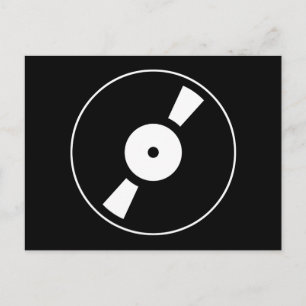 レトロ ビニールレコード ポストカード