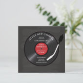 レトロ·ビニール·レコード誕生日パーティーの招待 招待状 (スタンド正面)