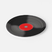 レトロ ビニール レコード パーティー 1950年代 ミュージック ペーパープレート (アングル)