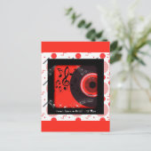 レトロ ビニール レコード ミュージック サウンド ベター ウィズ ユー ポストカード (スタンド正面)