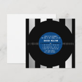 レトロ ビニール レコード 現代 結婚式前最後の夜の招待状 招待状 (正面/裏面)