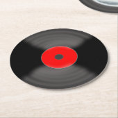レトロ ビニール レコード 紙 コースター (アングル)