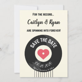 レトロ ビニール レコード Save the Date – 音楽愛好家 セーブザデート