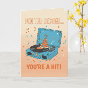 レトロ・ビニール「For The Record」ミュージカル・バースデーカード カード