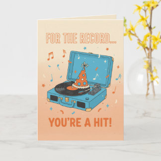 レトロ・ビニール「For The Record」ミュージカル・バースデーカード カード