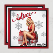 レトロ ビリーブ・イン・マジック クリスマス ピンアップ (正面/裏面)