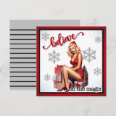 レトロ ビリーブ・イン・マジック クリスマス ピンアップ (正面/裏面)