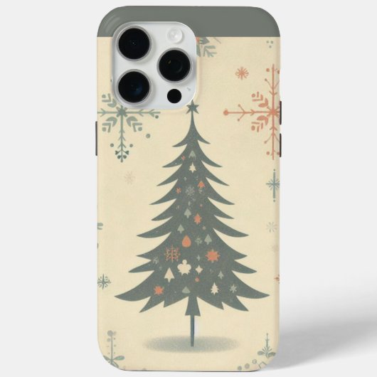 レトロ/ビンテージクリスマスツリーiPhone / iPadケース Case-Mate iPhoneケース (裏面)