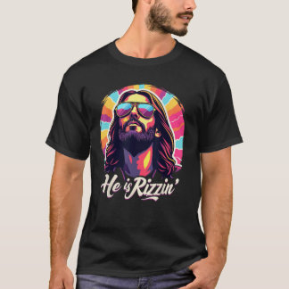 レトロ ビンテージ イエス キリスト教 彼はリズってる イエス 私 Tシャツ
