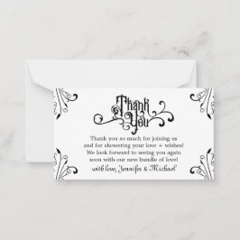 レトロ ビンテージ オーナメント ありがとうございます ノートカード