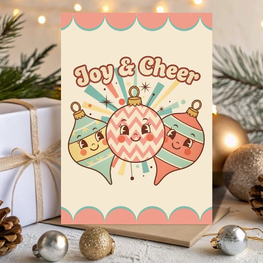 レトロ ビンテージ オーナメント ジョイ クリスマス