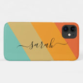 レトロ ビンテージ カラーパレット 名前入り Case-Mate iPhoneケース (裏面(横))