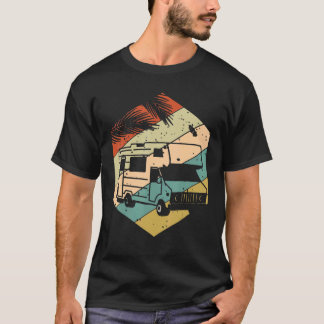 レトロ ビンテージ キャンピング ヴァン キャンパー Tシャツ