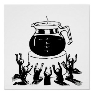 レトロ&ビンテージ クラシック コーヒー、Worship Coffee ポスター
