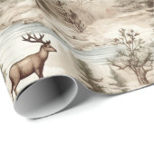 レトロ ビンテージ クリスマス カントリー 水彩 ラッピングペーパー (ロールコーナー)