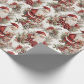 レトロ ビンテージ クリスマス カントリー 水彩 ラッピングペーパー (角)