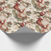 レトロ ビンテージ クリスマス カントリー 水彩 ラッピングペーパー (角)