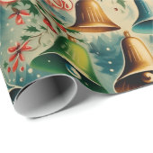 レトロ ビンテージ クリスマス "ジングルベル" ラッピングペーパー (ロールコーナー)