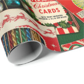 レトロ ビンテージ クリスマス デコレーション コラージュ ラッピングペーパー (ロールコーナー)