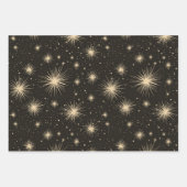 レトロ ビンテージ クリスマス トリオ スタイル B ラッピングペーパーシート (正面2)