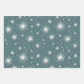 レトロ ビンテージ クリスマス トリオ スタイル C ラッピングペーパーシート (正面2)