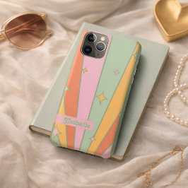 レトロ ビンテージ グリーン おしゃれ 名前入り カスタムデザイン iPhone 11 PROケース