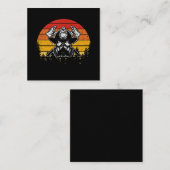 レトロ ビンテージ サンセット 消防士 ギフト | 消防 スクエア名刺 (正面/裏面)