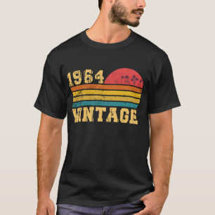 レトロ ビンテージ サンセット 1964 バースデー Tシャツ