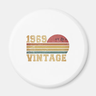 レトロ ビンテージ サンセット 1969 バースデー マグネット