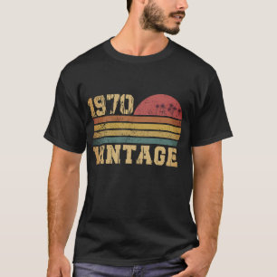レトロ ビンテージ サンセット 1970 バースデー Tシャツ
