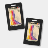 レトロ ビンテージ テープ バッジ (正面＆裏面)