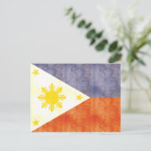 レトロ ビンテージ フィリピン国旗 ポストカード (スタンド正面)