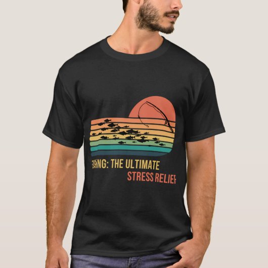 レトロ ビンテージ フライ フィッシング Tシャツ (正面)