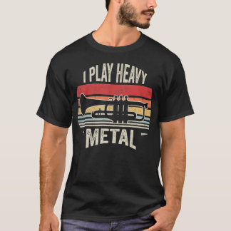 レトロ ビンテージ ヘヴィメタル トランペット奏者 Tシャツ