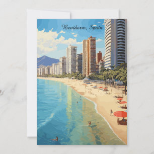 レトロ ビンテージ ベニドルム スペイン 旅行 地中海 カード