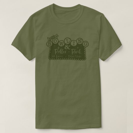 レトロ ビンテージ ボウリング Tシャツ (デザイン正面)