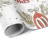 レトロ ビンテージ メリークリスマス ラッピングペーパー (ロールコーナー)