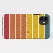 レトロ ビンテージ レインボー 日没 ストライプ Case-Mate iPhoneケース (裏面(横))
