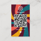 レトロ ビンテージ レイ インスタグラム QR 名刺 (裏面)
