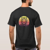 レトロ ビンテージ 和風 虎 Tシャツ | シンプルモダン (裏面)