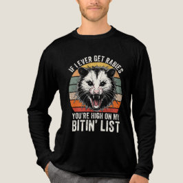 レトロ ビンテージ 狂犬病 アライグマ サルカスティック ユーモア トライブレンドＴシャツ
